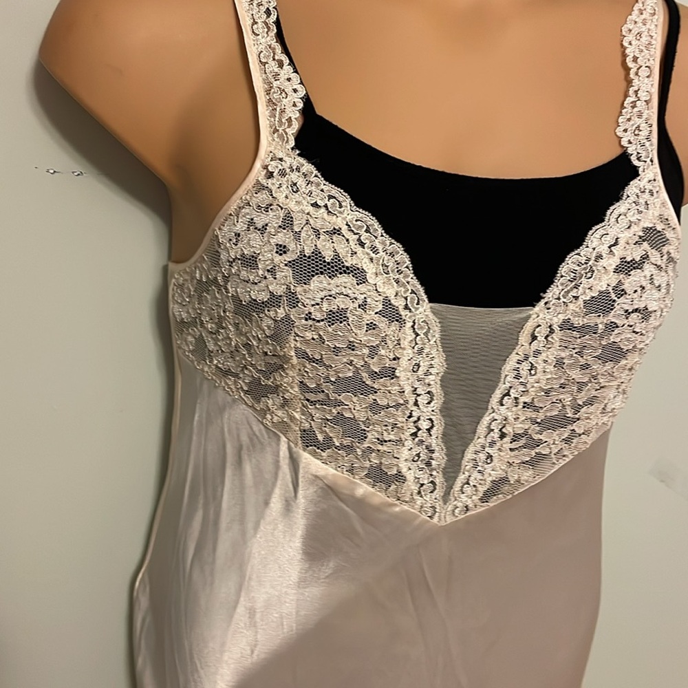 VINTAGE VICTORIA SECRET Sexy, lacey, mesh, long, split, nightgown- GOLD LABEL